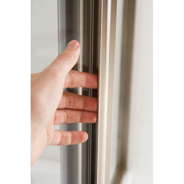 Душевой уголок Cezares ECO 90x90x195 стекло прозрачное, профиль черный (ECO-O-P-1-90-C-NERO)