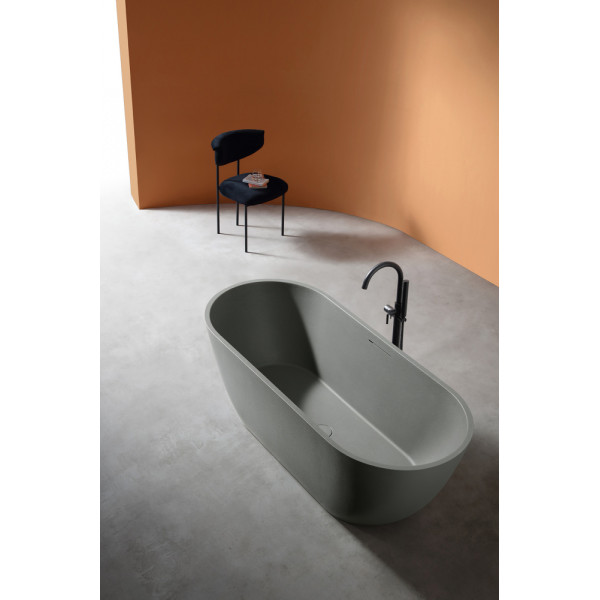 Ванна из искусственного камня Abber Frankfur 170x75 светло-серая матовая (AM9941MLG)