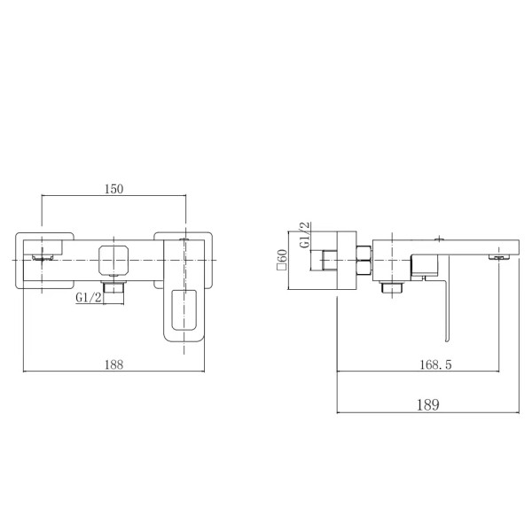 Смеситель для ванны и душа Fashun с душевым комплектом сатин (A53017)