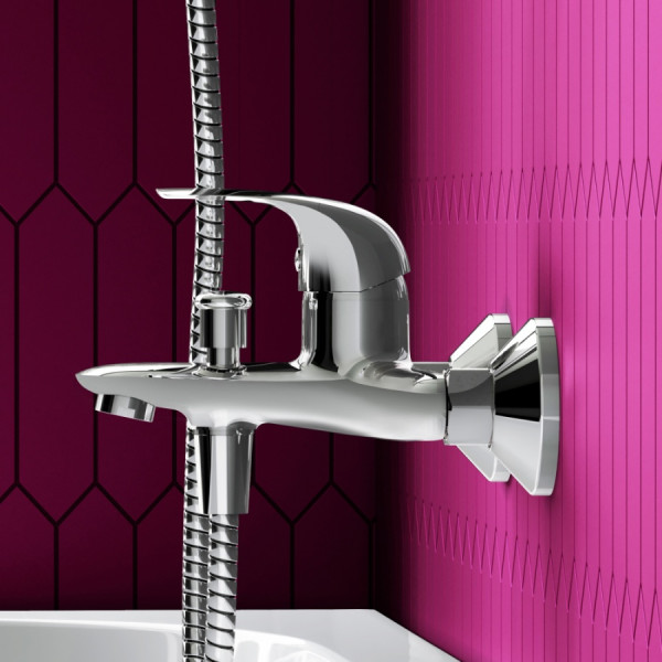 Смеситель для ванны и душа Dorff Stark хром (D1101000)