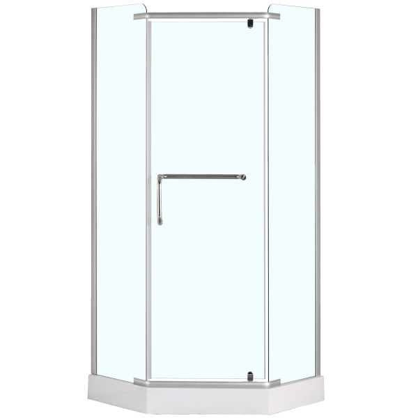 Душевой уголок Loranto 90x90x200 стекло прозрачное, профиль сатин (CS-816S B 90*90*20)