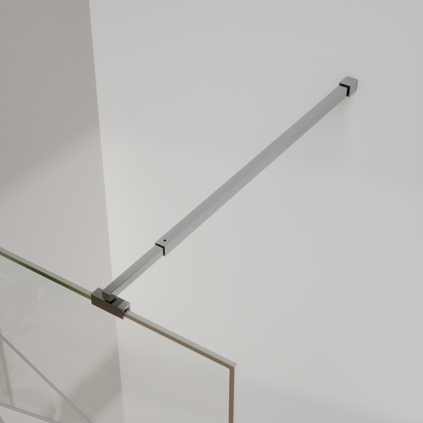 Душевое ограждение Azario Walk-In 100x195 стекло прозрачное/с графическим принтом, профиль черный матовый (AZ-271-10-MB-CGP)