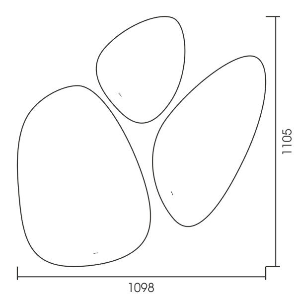 Зеркало Abber Teil 109,8x110,5 с подсветкой, бесконтактный выключатель, диммер (AG6503S)