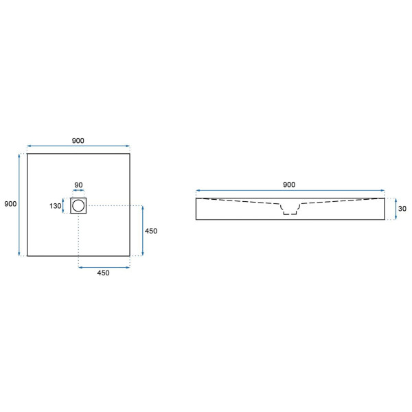 Душевой поддон REA Stone black 90x90 (REA-K9601) Душевой поддон REA Stone black 90x90 (REA-K9601)
