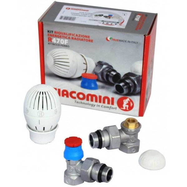 Комплект термостатический Giacomini угловой 1/2" (GIA R470FX003) Комплект термостатический Giacomini угловой 1/2" (GIA R470FX003)