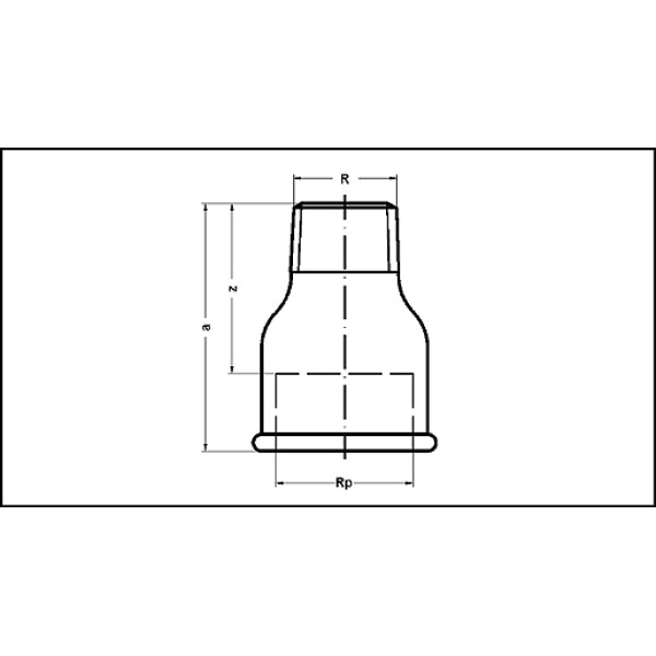 Переход 1/2"Нх1"В Sanha тип 246# (чугун оцинкованный) (9246112V#)