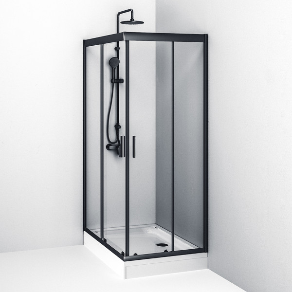 Душевой уголок AM.PM Gem 80x120x190 стекло прозрачное, профиль черный матовый (W90G-404-120280-BT)