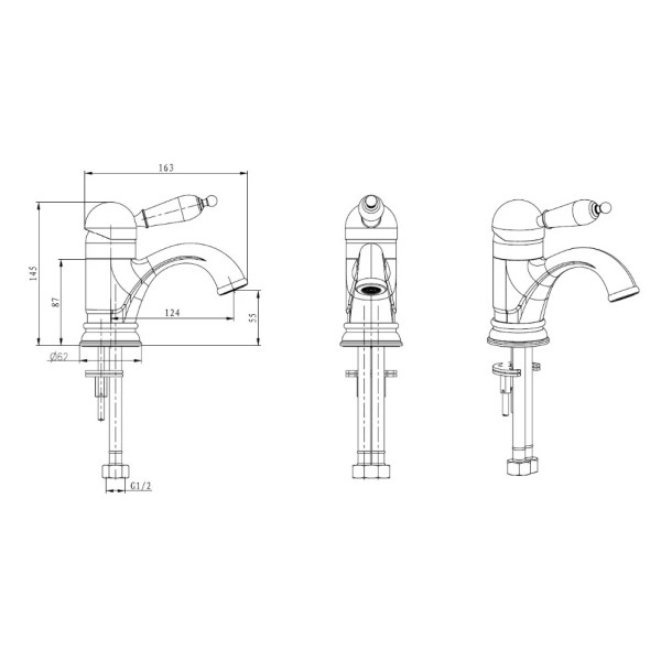 Смеситель для раковины Boheme Crystal хром (261-CRST)