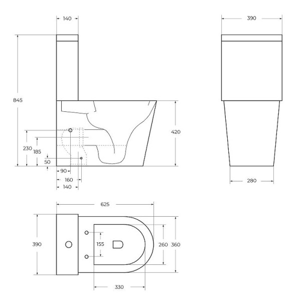 Унитаз-компакт BelBagno Flay-R безободковый (BB2149CP-TOR/BB2149T/BB2031SC)