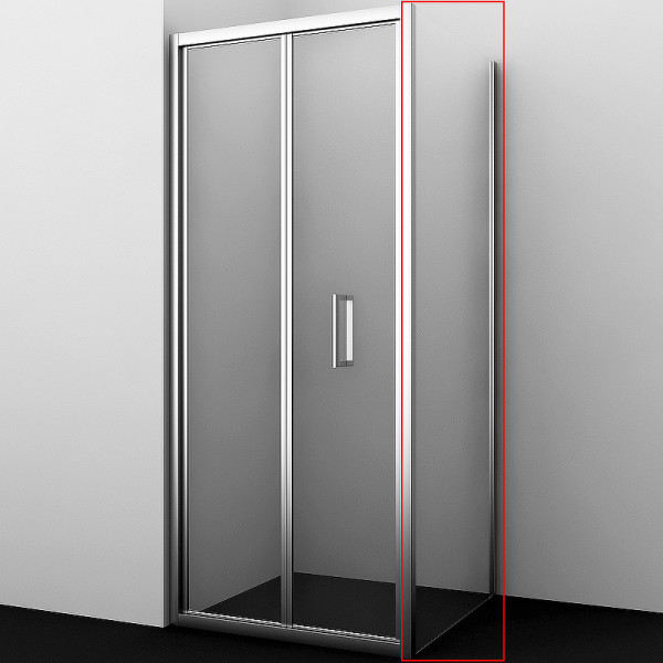 Душевая стенка WasserKRAFT Weser 78F 90х200 стекло прозрачное, профиль хром (78F03-RP90) Душевая стенка WasserKRAFT Weser 78F 90х200 стекло прозрачное, профиль хром (78F03-RP90)