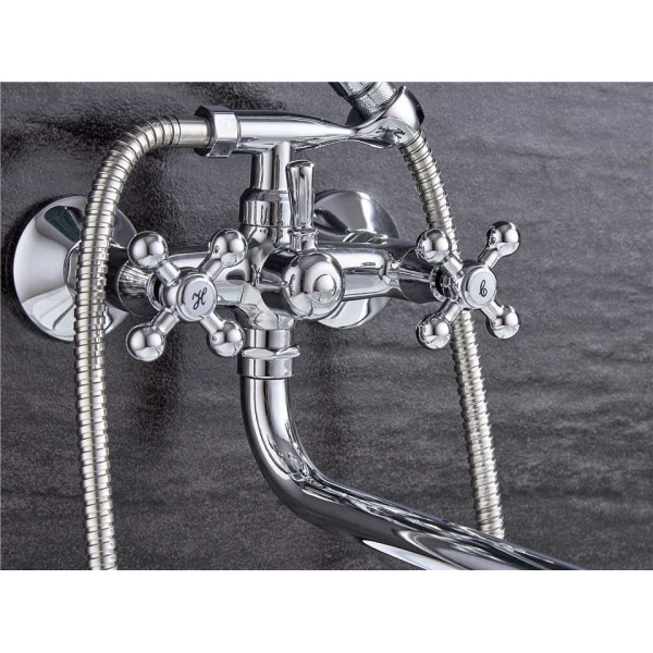 Смеситель для ванны и душа Ledeme с душевым гарнитуром (L2619)