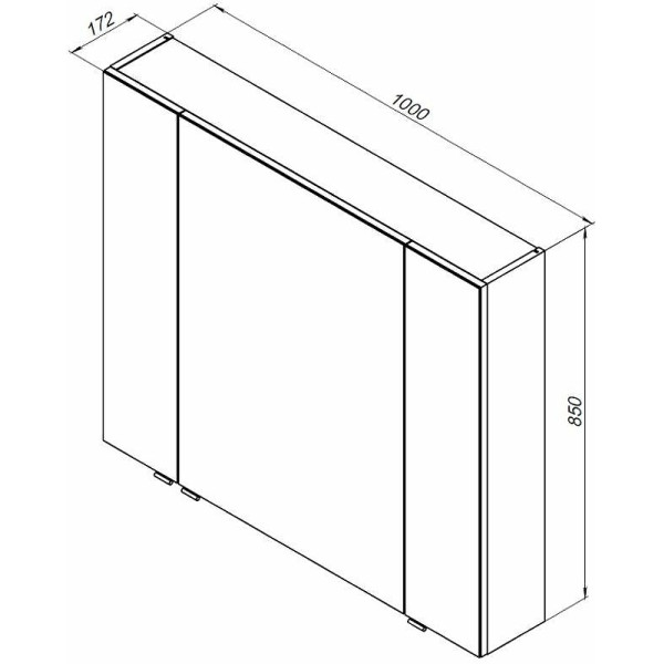 Зеркало-шкаф Aquanet Алвита New 100x85 белый матовый (00277542)