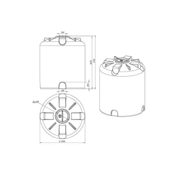 Емкость ЭкоПром TR 10000 синий (107.1003.601.0) Емкость ЭкоПром TR 10000 синий (107.1003.601.0)