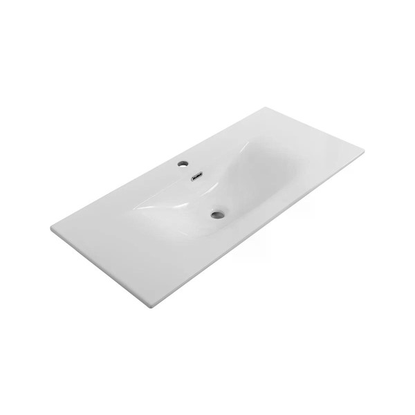 Раковина мебельная BelBagno 101x40 белая глянцевая (BB-8099-3-100)