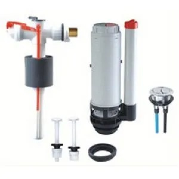 Арматура для смывного бачка Vieir 2-х кнопочная боковой подвод воды 1/2", клапан хром с латунной резьбой (VRQ43) Арматура для смывного бачка Vieir 2-х кнопочная боковой подвод воды 1/2", клапан хром с латунной резьбой (VRQ43)