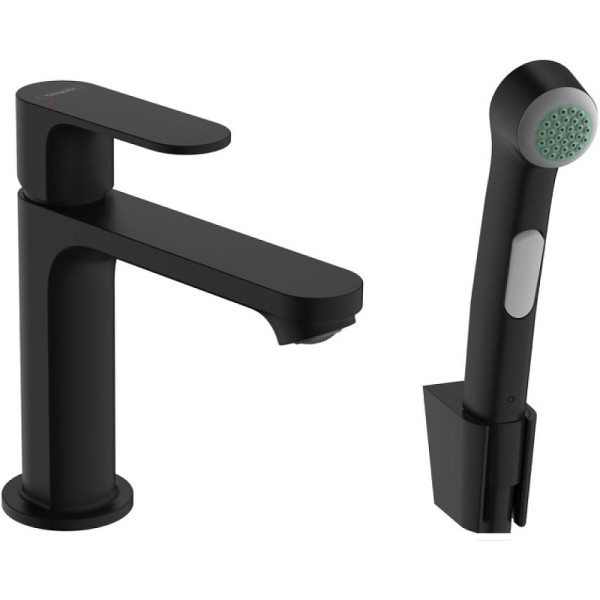 Смеситель с гигиеническим душем Hansgrohe Rebris S черный (72215670) Смеситель с гигиеническим душем Hansgrohe Rebris S черный (72215670)