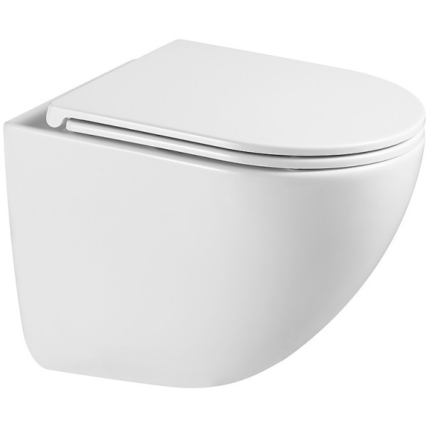 Унитаз подвесной Terminus Аврора Monolit 49,5x36 безободковый сиденье микролифт (01WM49x36W)