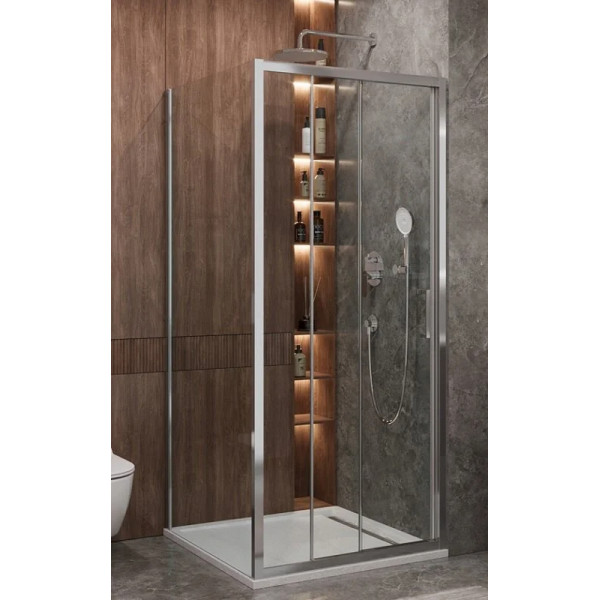 Душевой уголок Cezares Molveno 100x80x195 стекло прозрачное, профиль хром (MOLVENO-AHF-31-100/80-C-CR-IV)