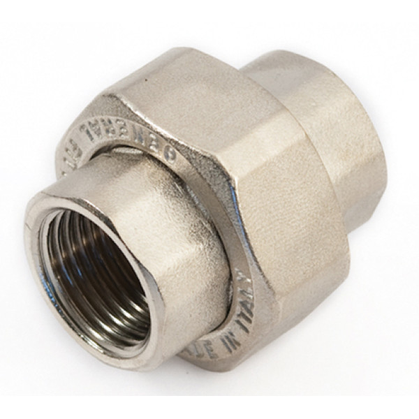 Сгон прямой (американка) 1 1/2" ВВ General Fittings (никель) 2700A7N141400A