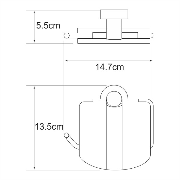 Держатель туалетной бумаги WasserKraft Donau хром (K-9425)