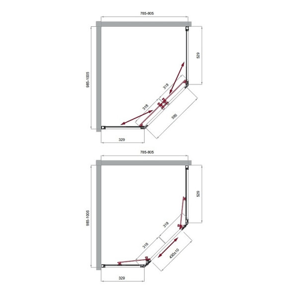 Душевой уголок BelBagno Uno-195 100x80x195 стекло прозрачное, профиль хром (UNO-195-PH-2-10/80-C-Cr) Душевой уголок BelBagno Uno-195 100x80x195 стекло прозрачное, профиль хром (UNO-195-PH-2-10/80-C-Cr)