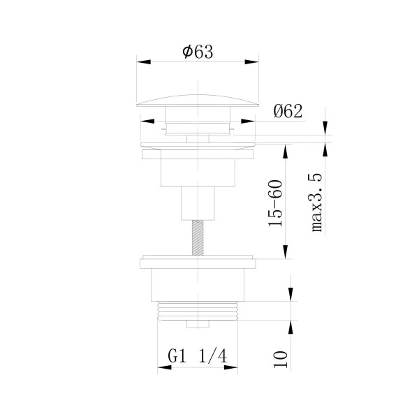 Донный клапан Abber сатин (AF0011SP)