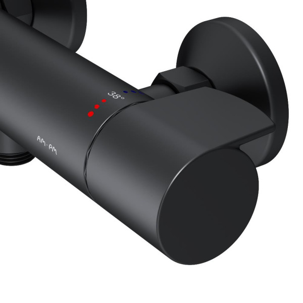 Смеситель для душа AM.PM X-Joy с термостатом черный (F85A40022)
