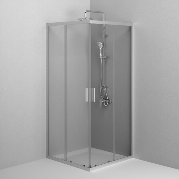 Душевой уголок AM.PM Gem 90x90x195 стекло прозрачное, профиль хром матовый (W90G-403-9090MT) Душевой уголок AM.PM Gem 90x90x195 стекло прозрачное, профиль хром матовый (W90G-403-9090MT)