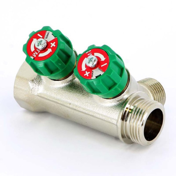 Коллектор 2 отв. регулируемый 3/4"х1/2" выходы под 90° 50 мм Uni-Fitt IT (никель) (411N3220) Коллектор 2 отв. регулируемый 3/4"х1/2" выходы под 90° 50 мм Uni-Fitt IT (никель) (411N3220)