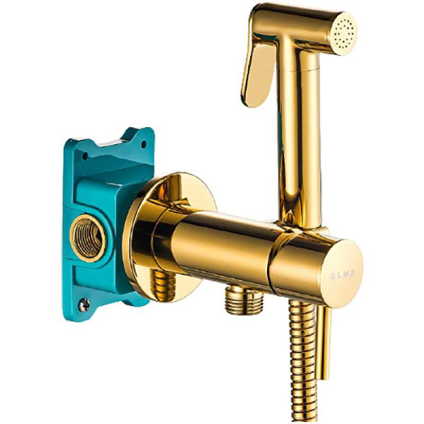 Гигиенический душ со смесителем ALMAes Benito Золото (AL-859-08)