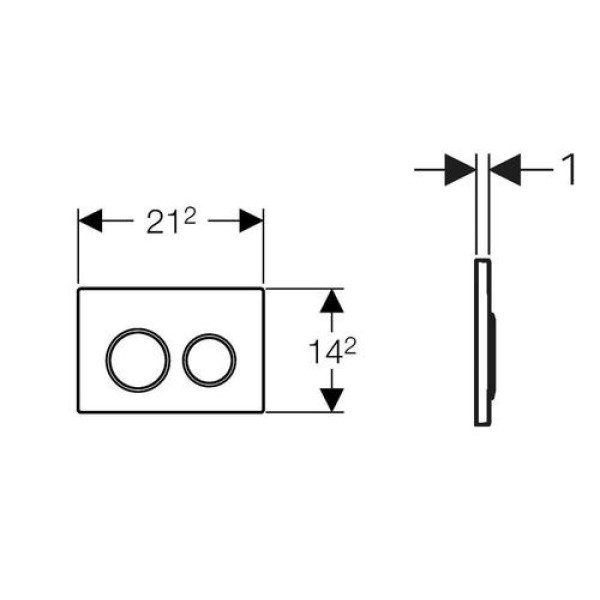 Клавиша смывная Geberit Omega 20 (115.085.KJ.1)