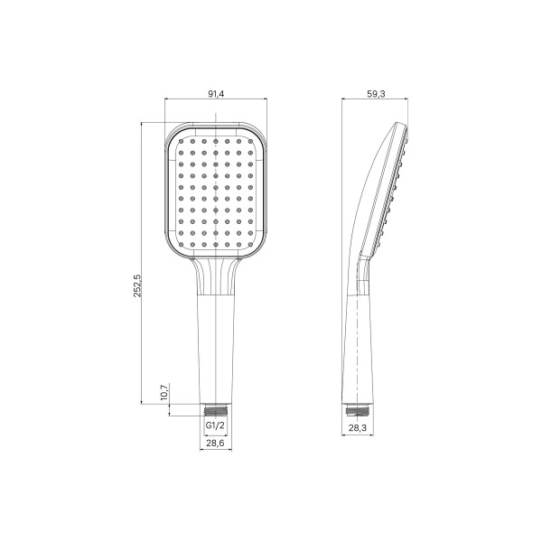 Душевая лейка Milardo Ideal Spa черная (ILS1FBSM18)