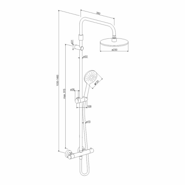 Душевая система Damixa Option (DX218091000)