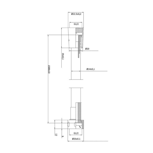 Шланг для душа Milardo Essential 160 см черный (180P16BM19)