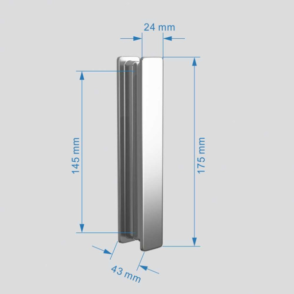 Душевой уголок Abber Sonnenstrand 85x100 стекло прозрачное, профиль профиль хром (AG07100-S85)