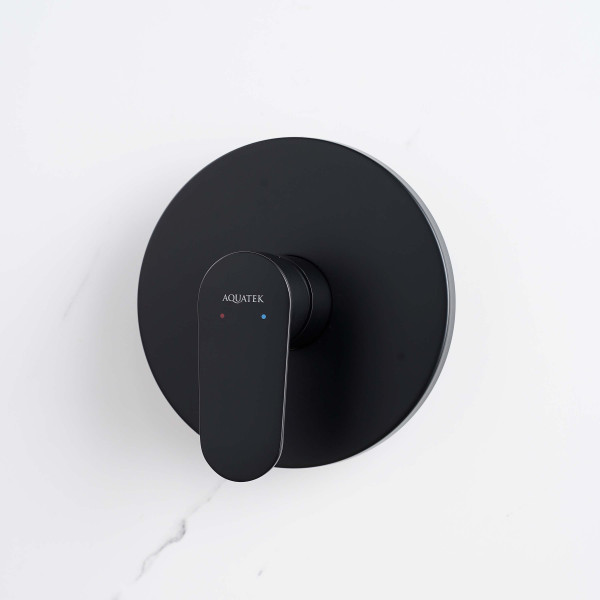 Смеситель для душа Aquatek Ника встраиваемый черный матовый (AQ1866MB)