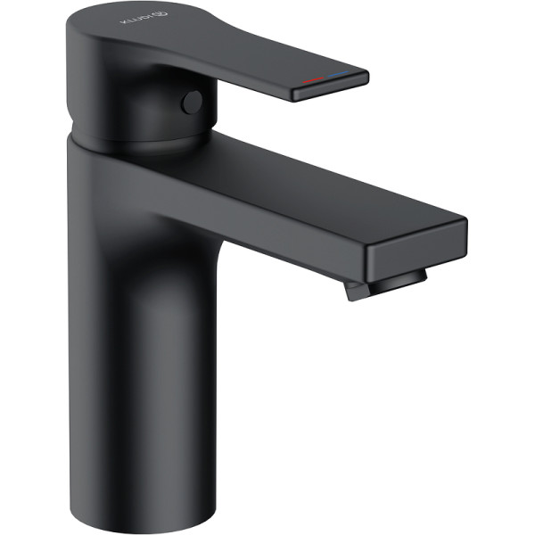 Смеситель для раковины Kudi Zenta SL с донным клапаном черный матовый (482983965)