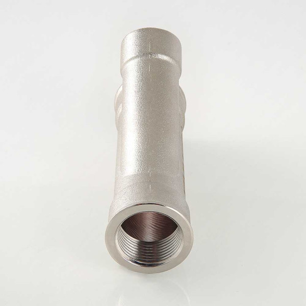Тройник косой для гильзы под погружной датчик температуры 1/2"*1/2" Valtec (никель) (VTr.136.N.0404) Тройник косой для гильзы под погружной датчик температуры 1/2"*1/2" Valtec (никель) (VTr.136.N.0404)