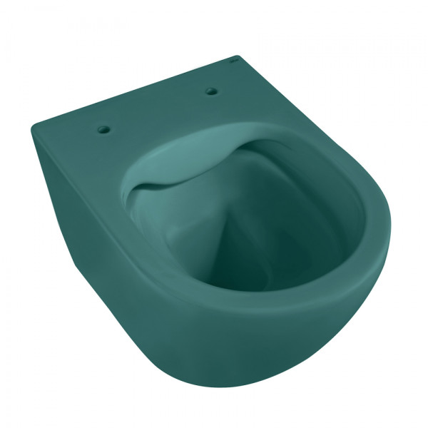 Унитаз подвесной ABBER Bequem темно-зеленый матовый, безободковый (AC1101MBG) Унитаз подвесной ABBER Bequem темно-зеленый матовый, безободковый (AC1101MBG)