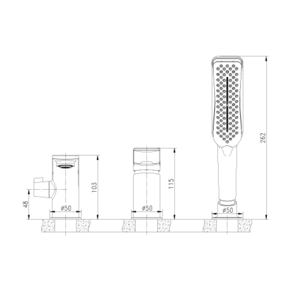 Смеситель на борт ванны Lemark Allegro на три отверстия (LM5945CW)