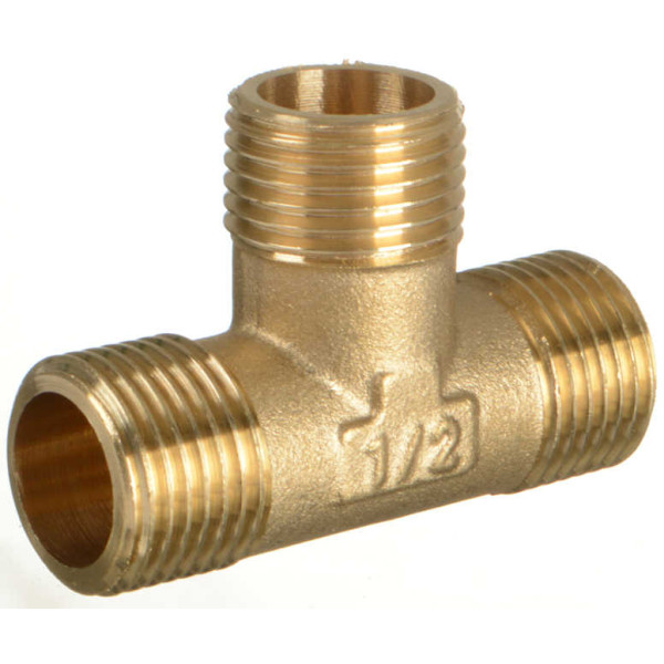 Тройник 1/2" ННН TeRma (латунь) (06342) Тройник 1/2" ННН TeRma (латунь) (06342)