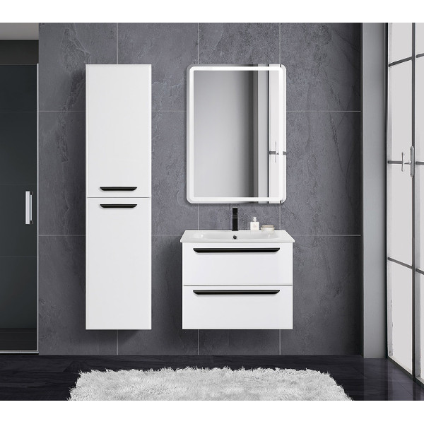 Тумба подвесная Cezares Eco 57x50 Bianco Lucido (ECO-CER-60-2C-SO-BL)