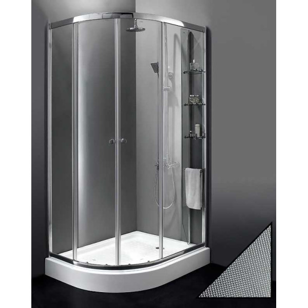 Душевой уголок Cezares Anima 120x100x200 стекло текстурное Punto (ANIMA-RH-2-120/100-P-Cr-R)