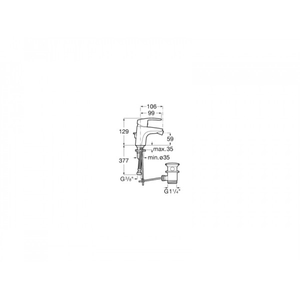 Смеситель для биде Roca Monodin New хром (7.5A60.9.8C0.M)