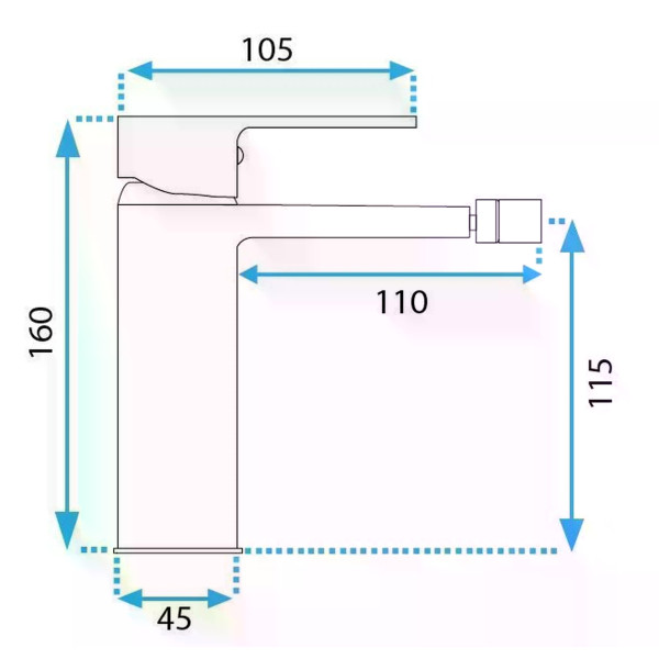 Смеситель для раковины Rea Argus оружейная сталь (REA-B3004) Смеситель для раковины Rea Argus оружейная сталь (REA-B3004)