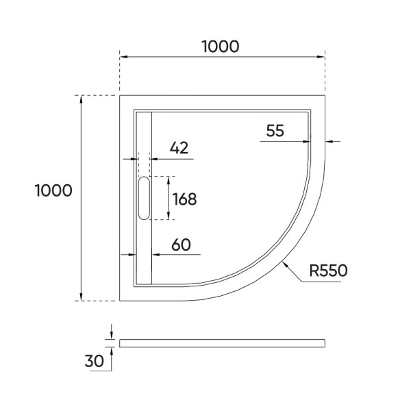 Душевой поддон Veconi TZ05 100x100 (TZ05-100PL-01-19C3)