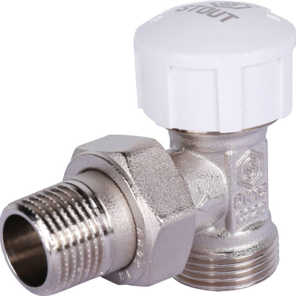 Клапан термостатический угловой 1/2"х3/4"(18) евроконус Stout SVT-0002-100015 Клапан термостатический угловой 1/2"х3/4"(18) евроконус Stout SVT-0002-100015