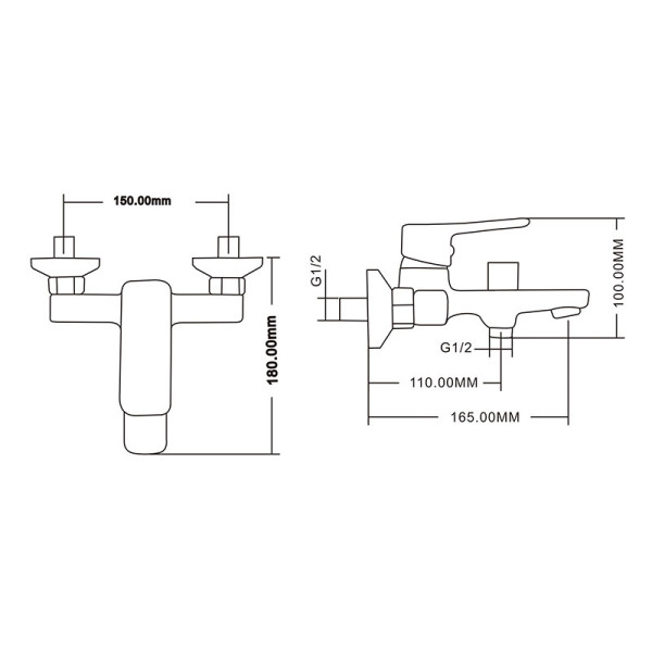 Смеситель для ванны и душа Melodia Etude с душевым гарнитуром черный (MDV30040bk) Смеситель для ванны и душа Melodia Etude с душевым гарнитуром черный (MDV30040bk)