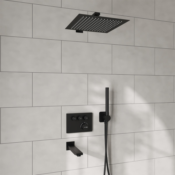 Смеситель для ванны и душа встраиваемый Thermo WasserKRAFT черный (A7458.219.162.302.240.217.220 Thermo )