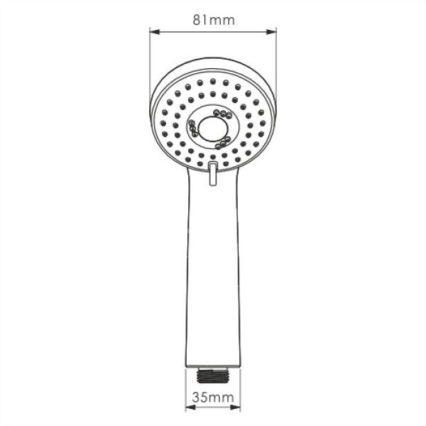 Душевая лейка WasserKRAFT хром матовый (A120)